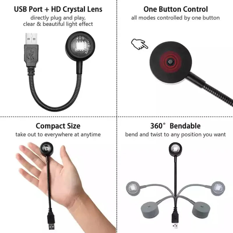 Dispositivo lámpara sunset USB compacto - vista del producto